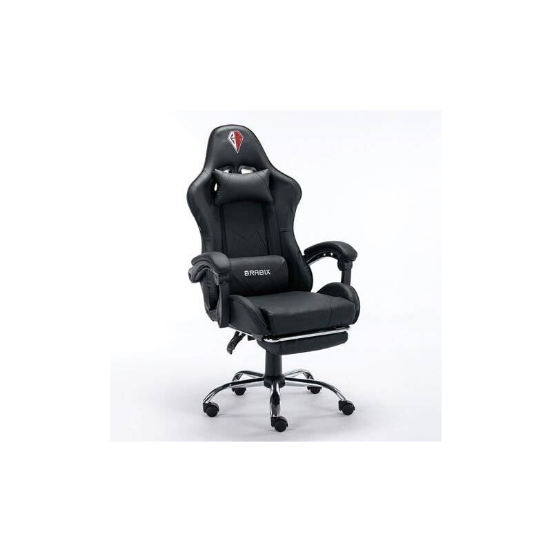 Кресло компьютерное  "Dexter GM-135", подножка, две подушки, экокожа, черное, 532800 главное фото