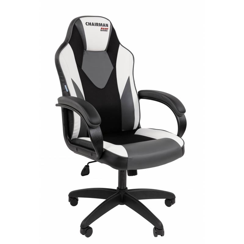 Офисное кресло Chairman Game 17 Россия экокожа черный/серый/белый главное фото