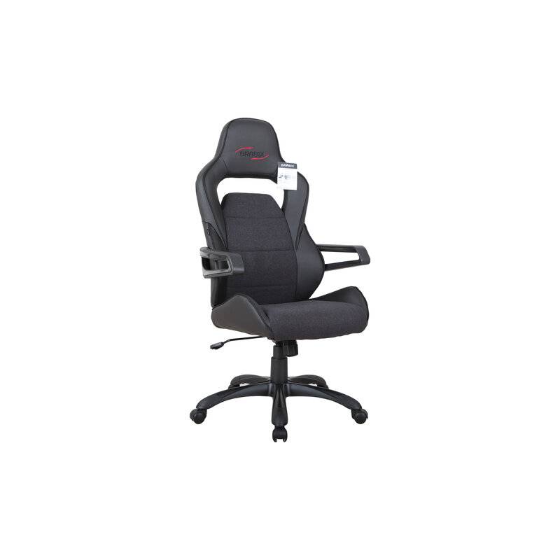 Кресло компьютерное  "Nitro GM-001", ткань, экокожа, черное, 531817 главное фото