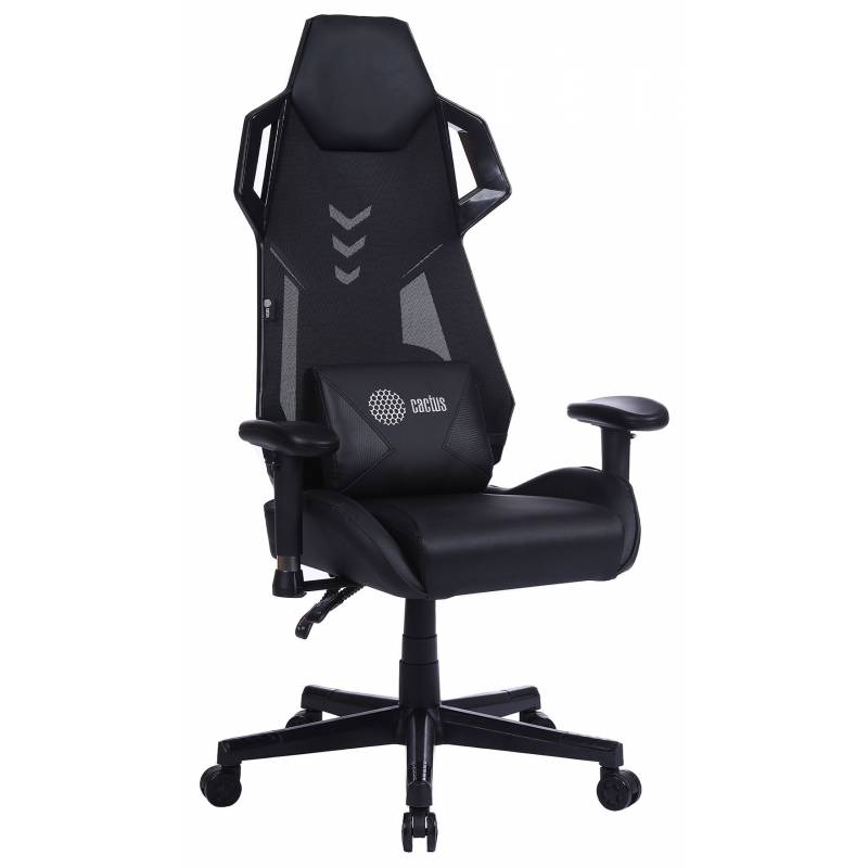 Кресло игровое Cactus CS-CHR-090BL черный эко.кожа/сетка крестов. нейлон главное фото