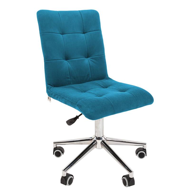 Кресло CHAIRMAN 030 (ткань-велюр бирюзовая / хром) главное фото