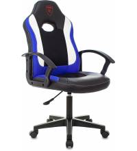 Кресло игровое Zombie 11LT черный/синий текстиль/эко.кожа крестов. пластик