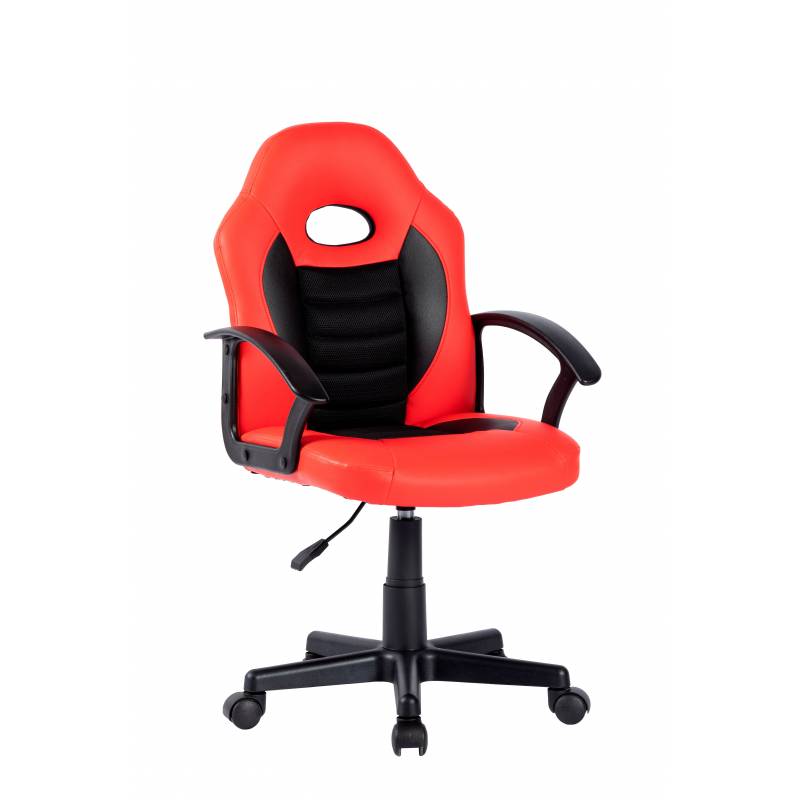 Кресло детское компьютерное CHAIRMAN CH111 экокожа, красно-черный главное фото