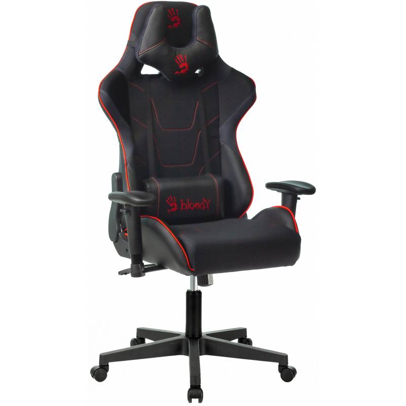 Кресло игровое A4Tech Bloody GC-400 черный/красный с подголов. крестов. пластик черный главное фото